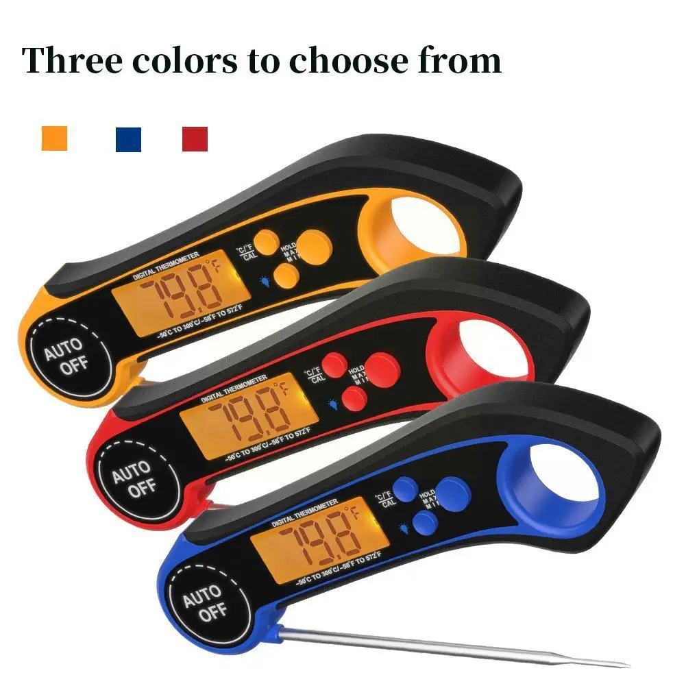 

Foldable Professional Digital Kitchen Thermometer Barbecue Food Thermometers Meat Cooking Oil Waterproof Probe Tools Water M0R4