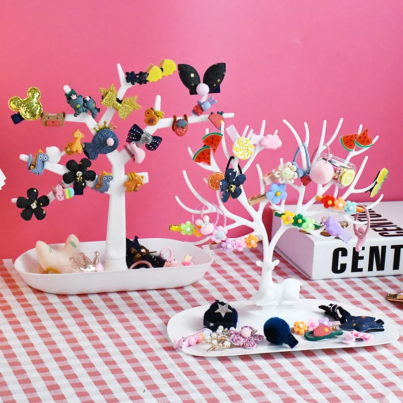 

Plastics Headwear Showing Rack Jewelry Display Stand Deer Shape Headwear Hair Accessories Display Holder