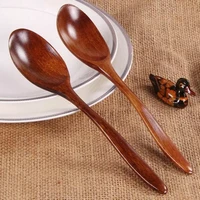 1pcs 18cm natural wood japanese style environmental tableware cooking honey coffee spoon mixing spoon lunch box spoon