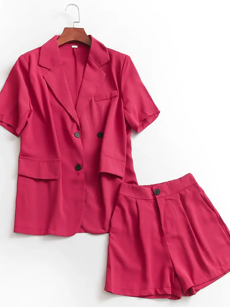 

New Women's Summer Suit Shorts Casual Suit 2 Piece Set