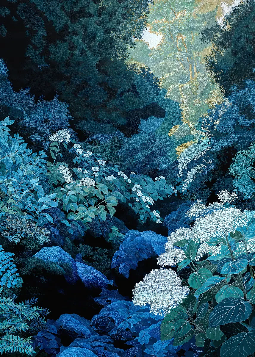 

Плакат "Японский Зеленый Лес Белые Журавли"