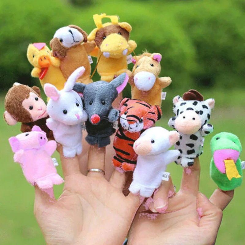 

10Pcs/Pack Baby Kids Finger Animal Educational Story Toys Puppets Cloth Plush