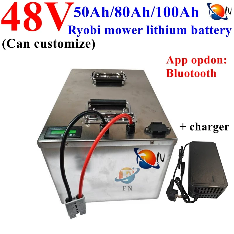 Литиевый аккумулятор Lifepo4 48 В 50 Ач 80 для электрической косилки Ryobi RM480e RM300e ZT480ex 300MV