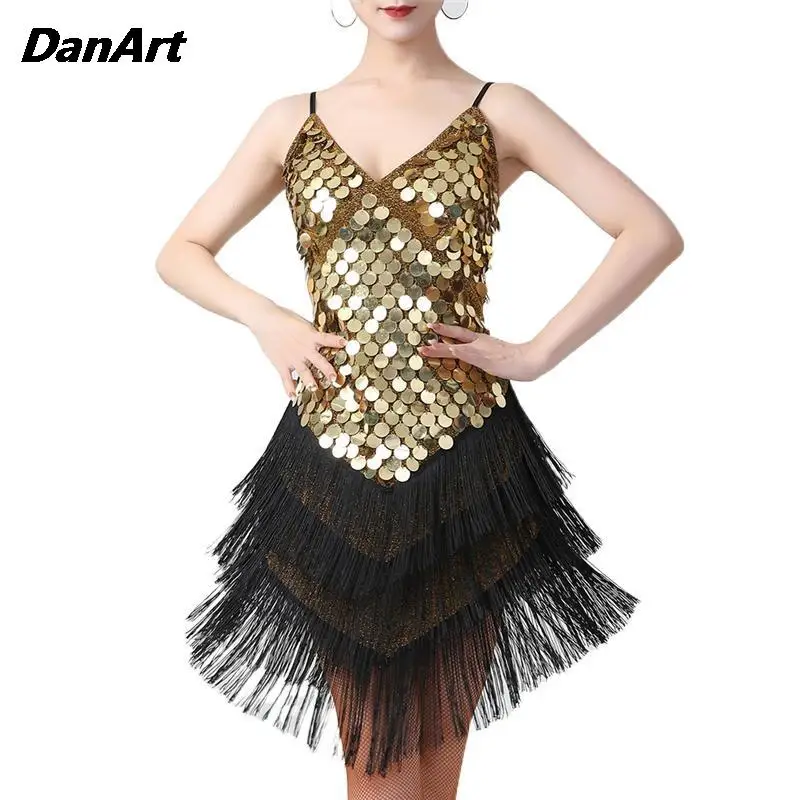 Платье для выступлений в латинских танцах женское танцевальное платье с