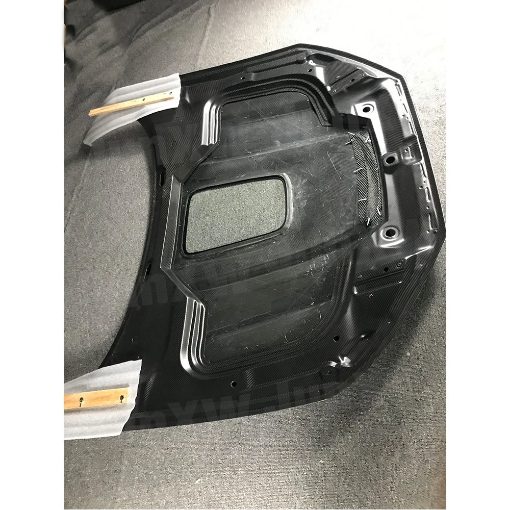 Сухой карбоновый передний капот автомобиля из углеродного волокна прозрачный