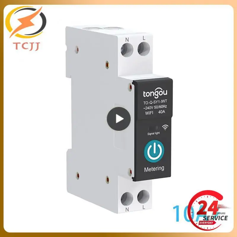 

Tuya Remote Control Switch With Metering Smart Switch By App Tongou Remote Control Circuit Breaker Diy Din Rail Wireless Switch