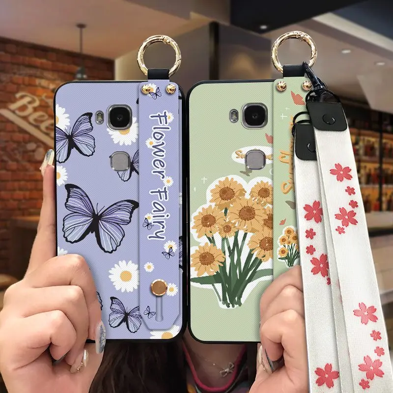

Новое поступление чехол для телефона с защитой от пыли для Huawei Honor 5X подставка ремешок на запястье мягкое кольцо держатель для телефона