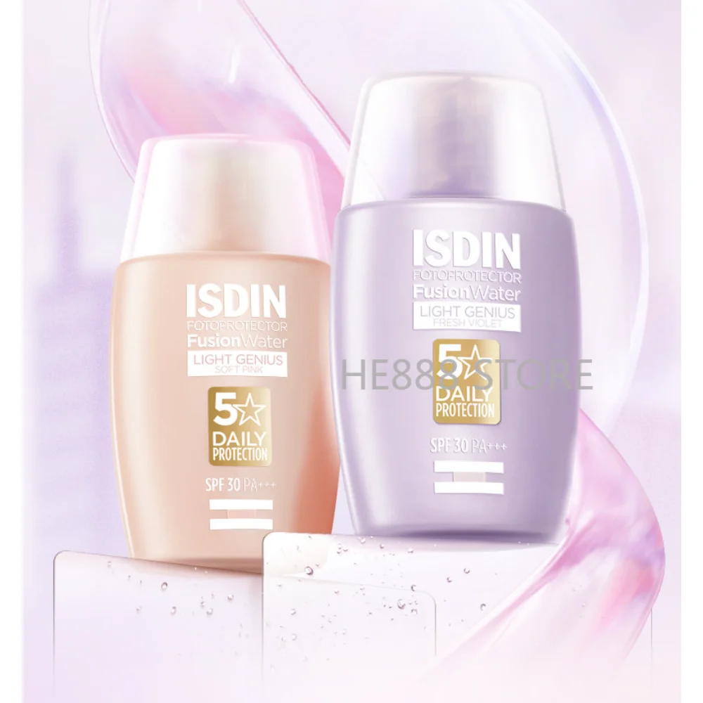 

ISDIN Sunscreen Isolation Cream Fotoprotector Fusion Water Light Genius Daily ProtecionSPF30 Moisturizing Brightening Refreshing