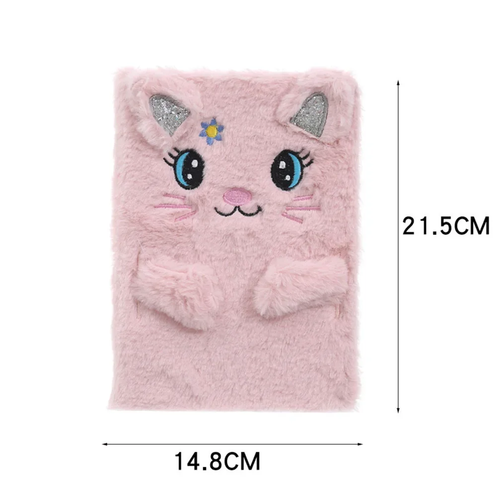 Новый пушистый дневник с рисунком кота и панды для девочек журнал блокнот