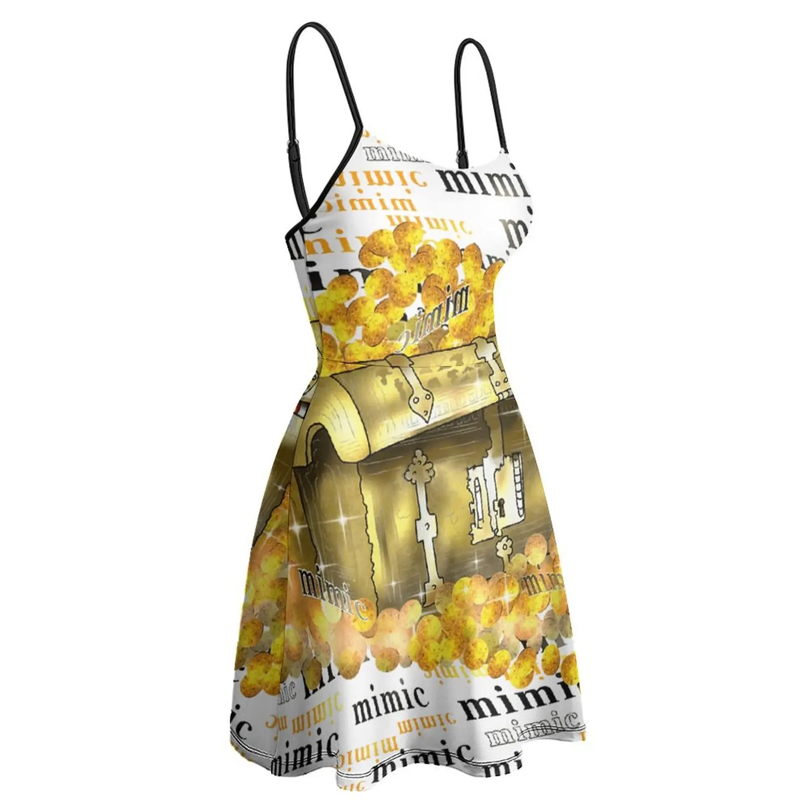 Нагрудная сумка с золотыми монетами Gold Dnd женское платье на бретельках