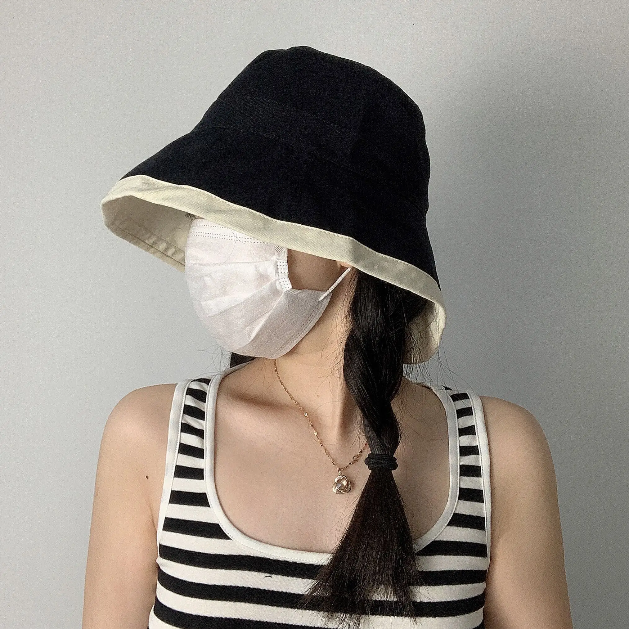 K-sle солнцезащитная шляпа женская летняя с большими полями минималистичная