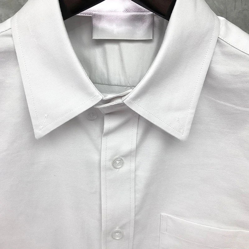 TB THOM Striped Shirt Summer New Fashion Oversized Cotton Tops Regular Fit Blouses Casual Fashion Brand Short Sleeve Men Shirts