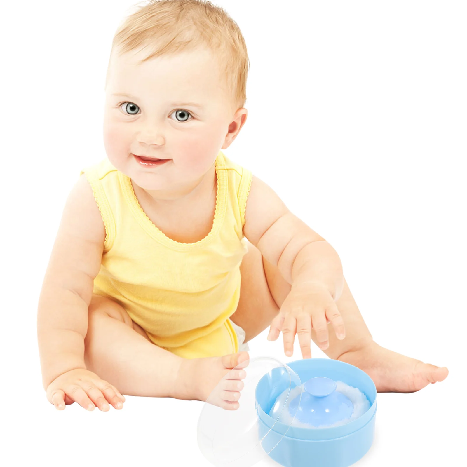 

Puff Container Case Body Baby Box Makeup Sponge Fluffy Puffs Foundation Talcum Loose Dry Face Round Bath Soft After Empty Travel