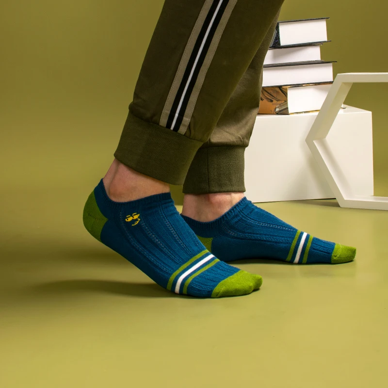 Men's latest design ship socks summer socks high-quality business geometric lattice color men's cotton socks 5 pairs wholesale