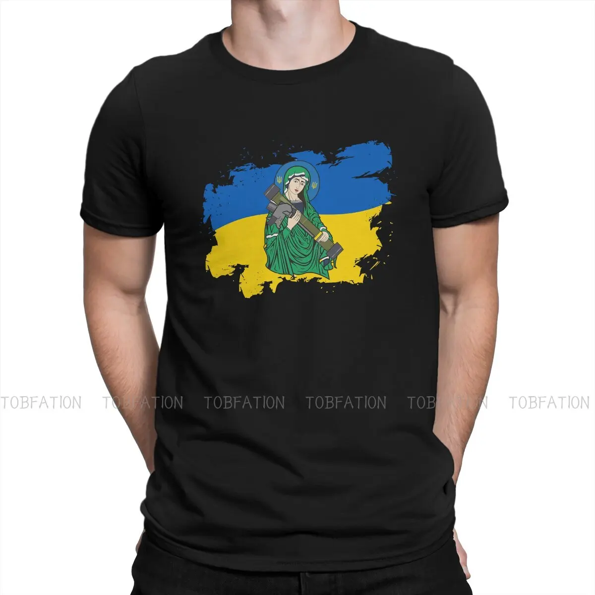 

Оригинальные футболки The Protector of Украина, футболка с изображением флага St Javelin, отличительная Мужская футболка, хипстерские топы, размер мень...
