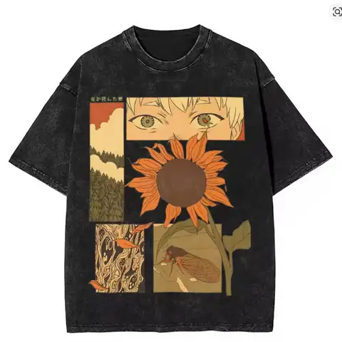 Летняя футболка Hikaru Died, мужские потертые футболки, модная крутая летняя футболка, уличная хлопковая одежда, подарок на день рождения