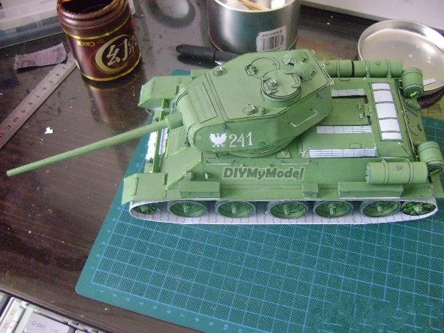 

Сборная модель из бумаги DIY, советский Танк t34-85, игрушка ручной работы, пазлы, подарок, реквизит из фильма