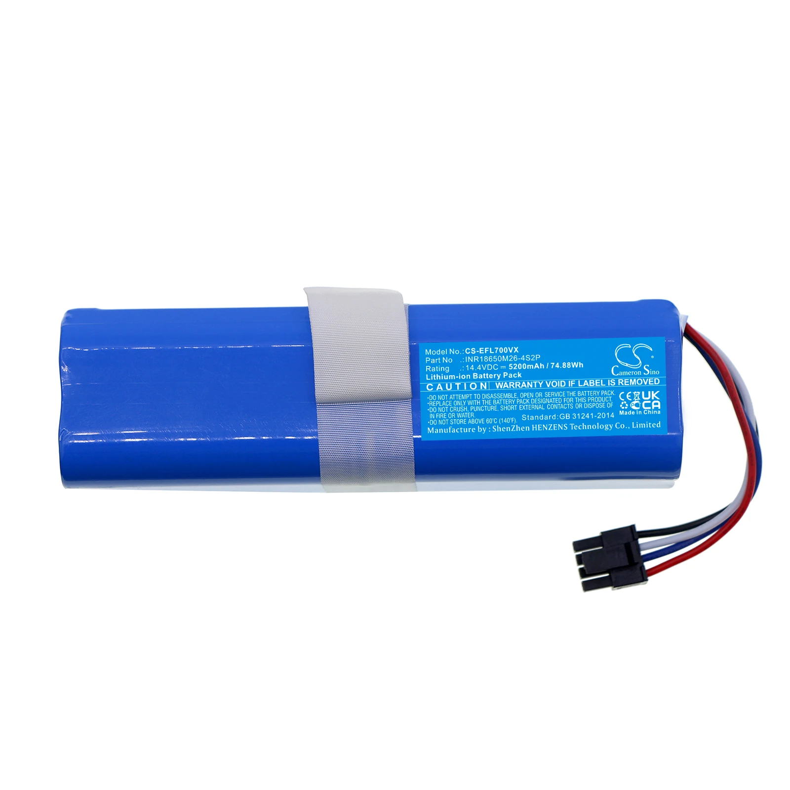 

Cameron Sino 5200mAh Battery For Eufy Robovac L70 Hybrid T2190 T2190G21 INR18650M26-4S2P