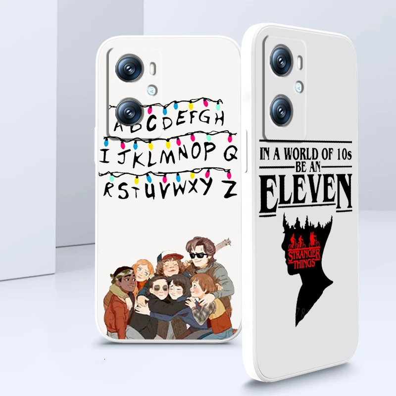 

Luxury Stranger Things Art Liquid Rope Phone Case For OPPO Find X5 X3 Lite F21 A96 A94 A93 A77 A76 A74 A72 A57 A53S A16 A9 5G