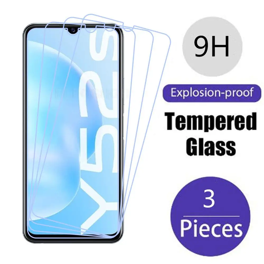 Защитное стекло для Vivo Y52 5G Y52s Y53s 4G Y70t Y72 Y73 2021 iQOO 7 Legend 8 Neo5 Lite U3x Z3, закаленное защитное стекло, пленка, 3 шт.