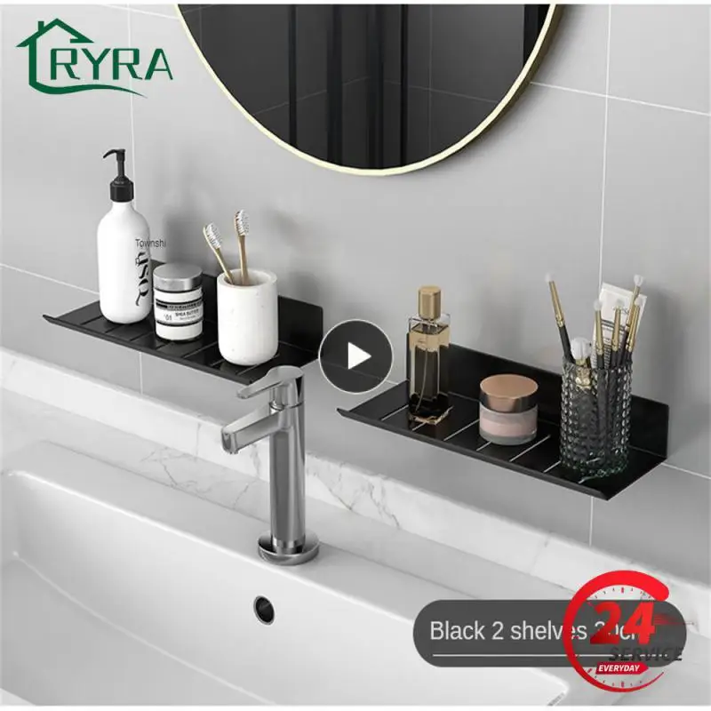 

Durable Washstand Shelf Multi-functional Hole-free Perforation-free Toilet Shelf Ventilated And Dry Washing Table Storage Rack