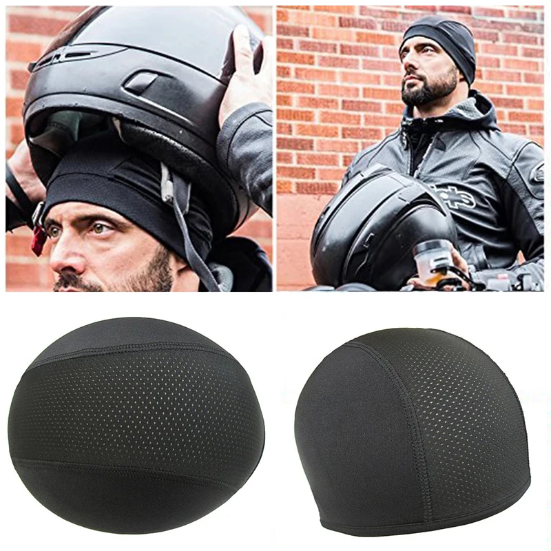 

Motorcycle Quick Dry Cycling Caps Motorcycle Helmet Inner Liner Beanie Cap Moisture Wicking Cooling Outdoor Sport Breathable Hat