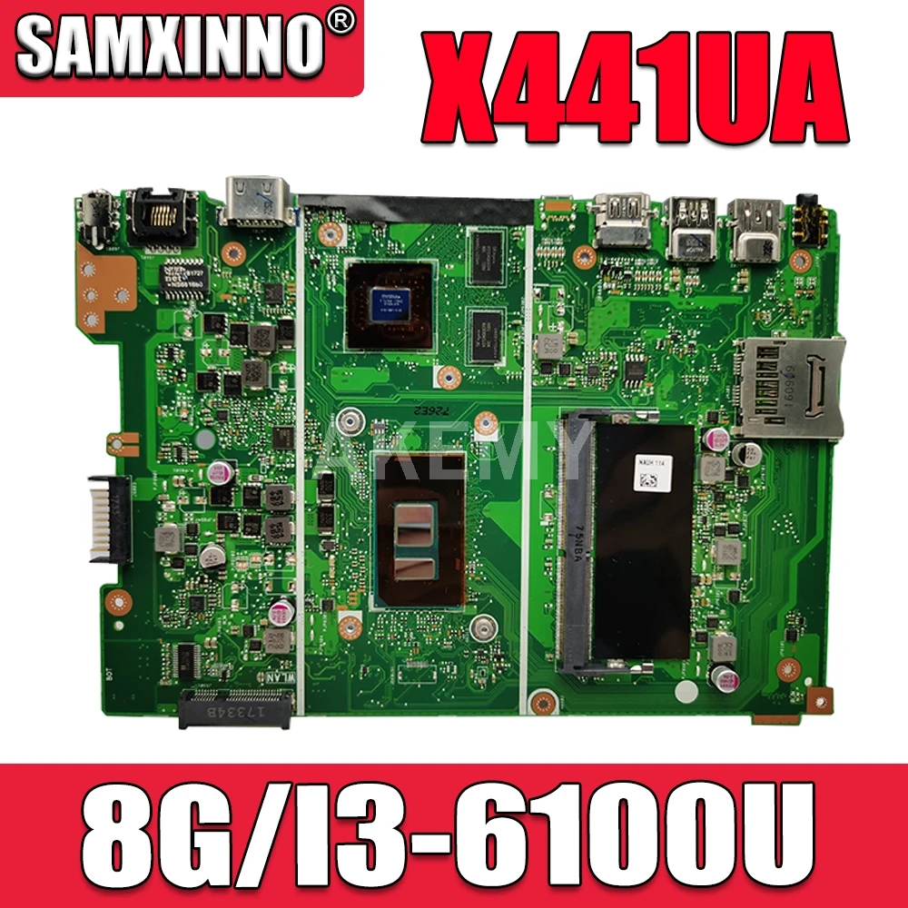 

Новая материнская плата SAMXINNO X441UA 8 Гб RAM/I3-6100/6006U CPU для ASUS X441U X441UV X441UAK F441U A441U, материнская плата Laotop