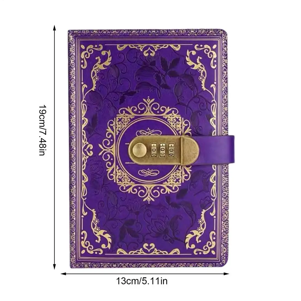 

Ретро цифровой блокнот с паролем, журнал с замком, дневник формата А5, идеально подходит для мужчин и женщин, искусственная кожа, кодовый замок, конфиденциальность людей