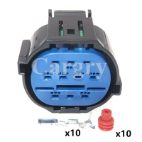 1 set 10p automobile headlight wire connector car waterproof socket for hyundai ix25 kia k23 hp406 10021 hp481 10021 gl482 10100