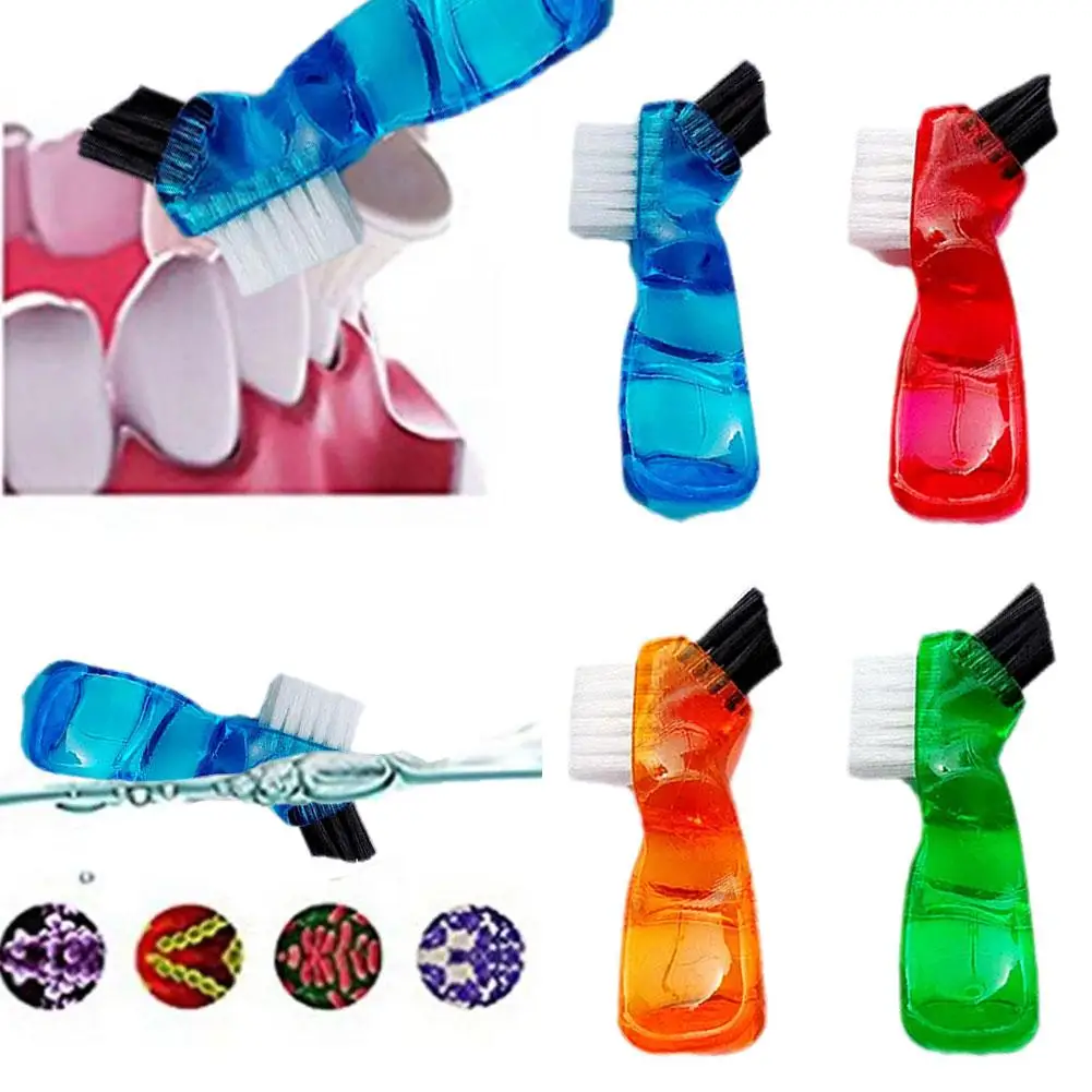 

Mini T-shape Denture Brush Cleaning Toothbrush Multi-Layered Teeth Dedicated Care Mouth Brushes False Bristles Denture T0A2