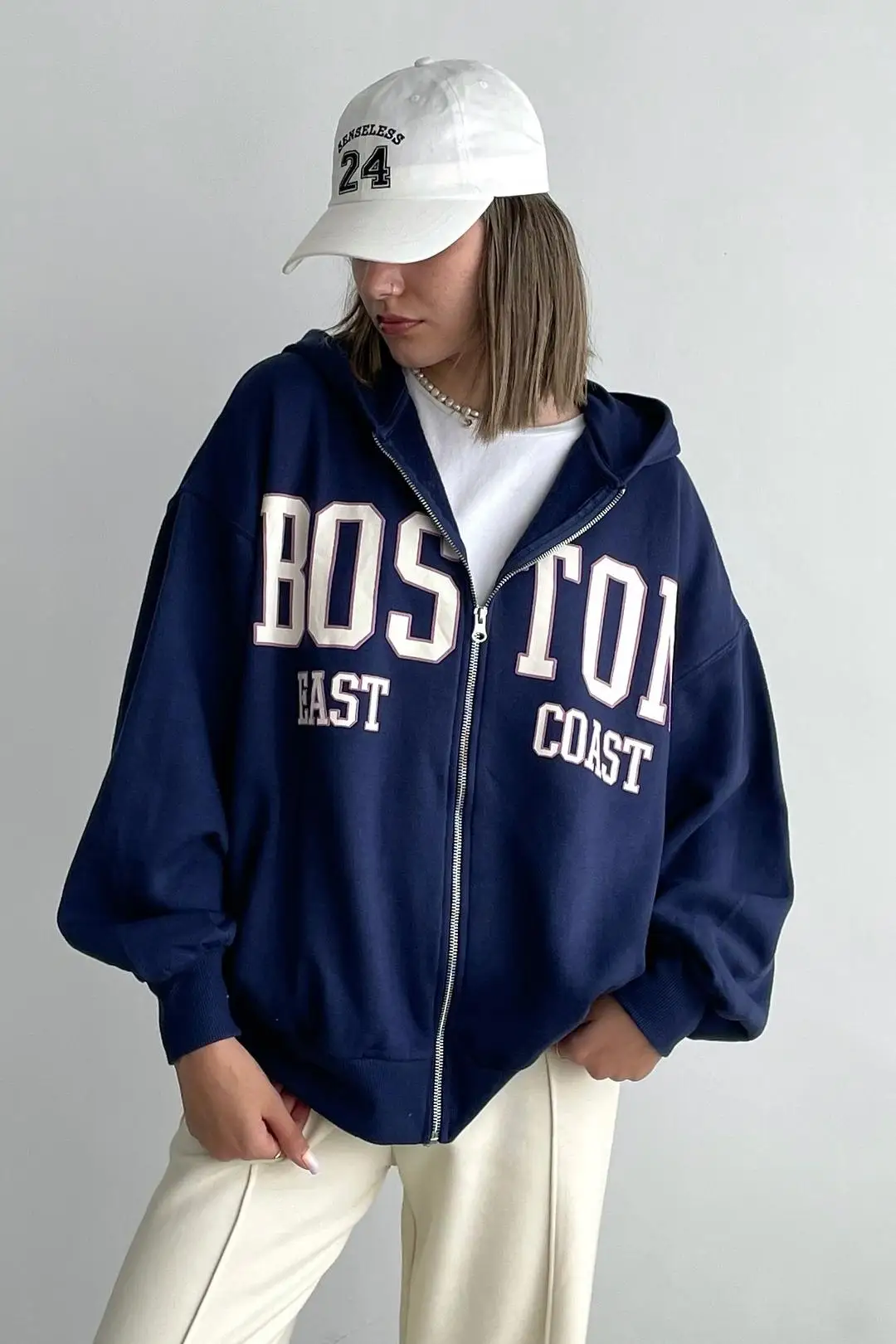 Хлопковая толстовка Y2k в классическом ретро-стиле на молнии Свитшот стиле хип-хоп