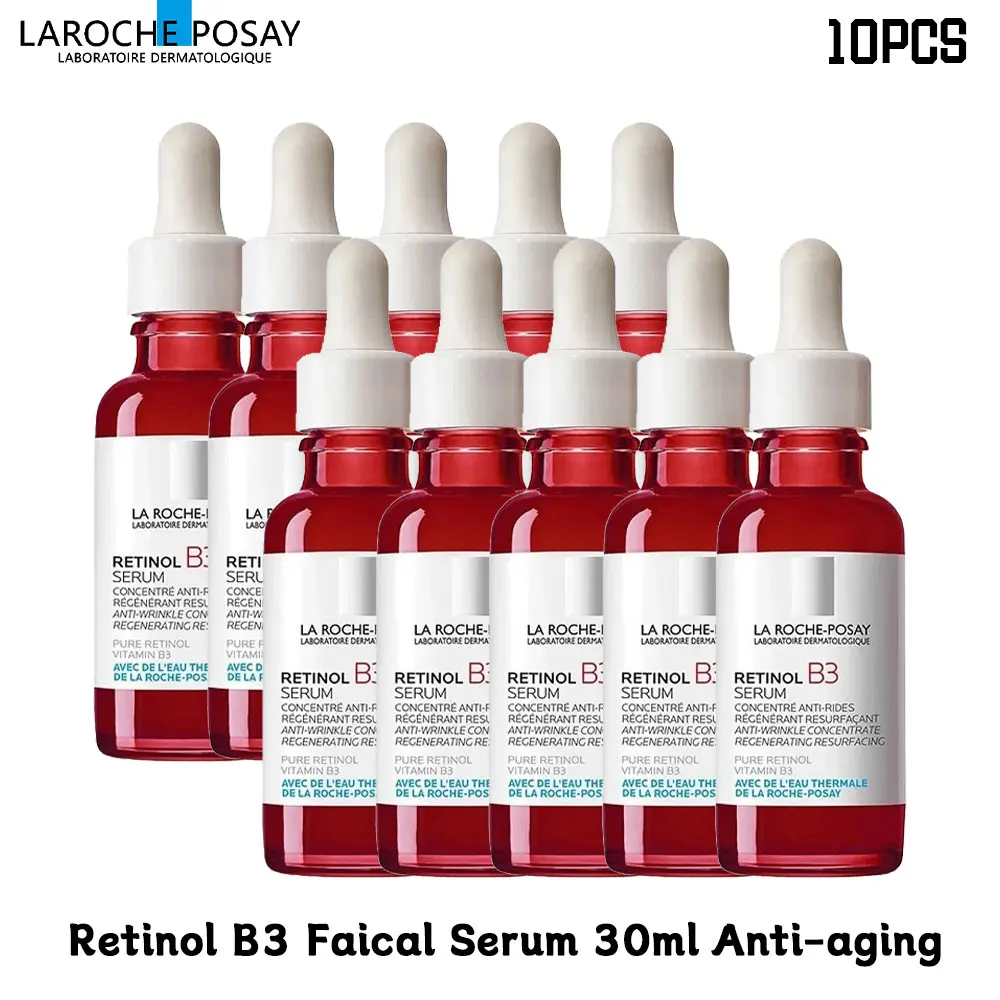 

10PCS La Roche Posay Retinol B3 Facial Serum Anti-Aging Diminish Fine Lines Reduces Redness Hydrating Brightening Skin Care 30ml