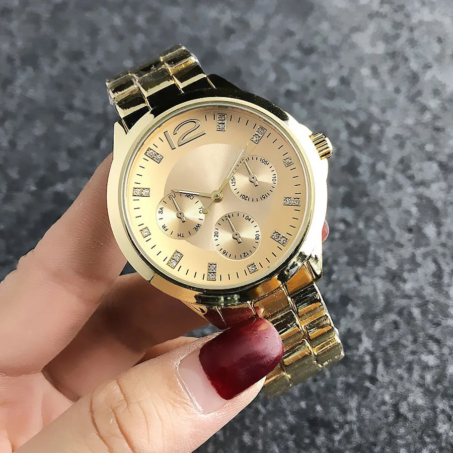 Brand Wrist Watches Women Girl Ladies Style Quartz Casual Steel Metal Band Clock fo03