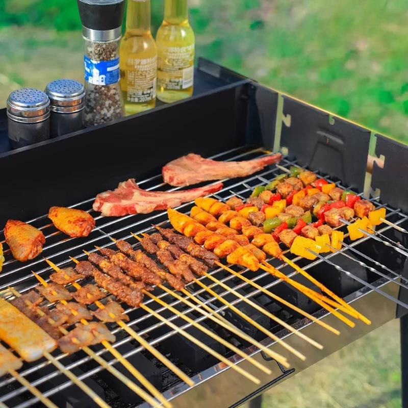 Полка для приправ Уличная плита барбекю Уголь пикника Домашняя уличная Gridiron Tungku