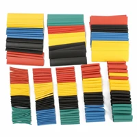 127140280328pcs assorted polyolefin heat shrink tubing tube cable sleeves wrap wire set 8 size multicolorblack