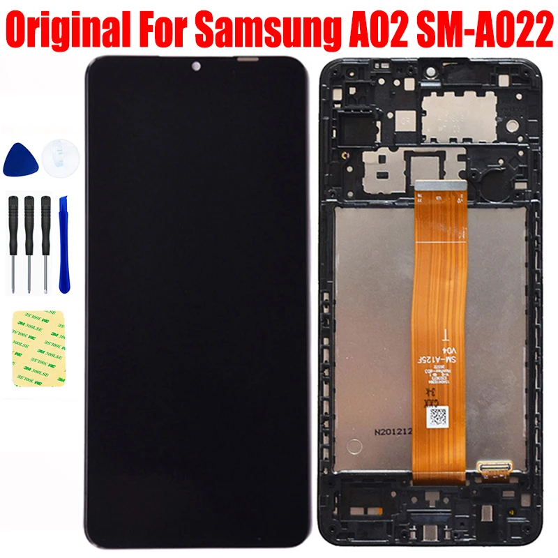 

Original LCD For Samsung Galaxy A02 SM- A022 A022m A022FN/DS A022F/DS A022G/DS LCD Display Touch Screen Digitizer Assembly Frame