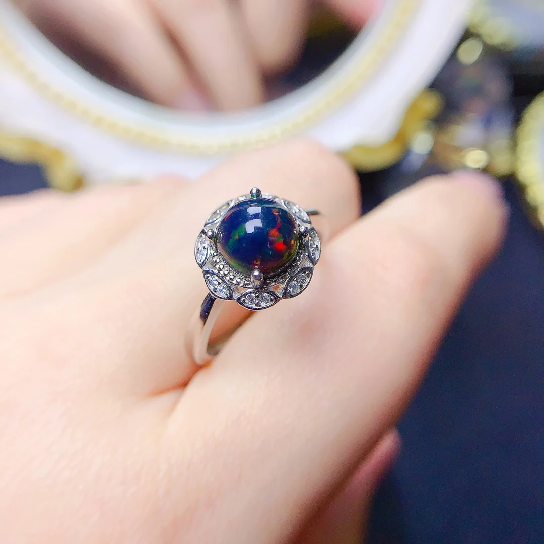 Кольцо С Черным Опалом Купить