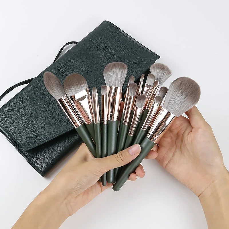 

9/10/12/14Pcs Makeup Brush Set Cosmetic Concealer Highlighter Loose Powder Blush Eye Shadow Foundation Brush Beauty Make Up Tool