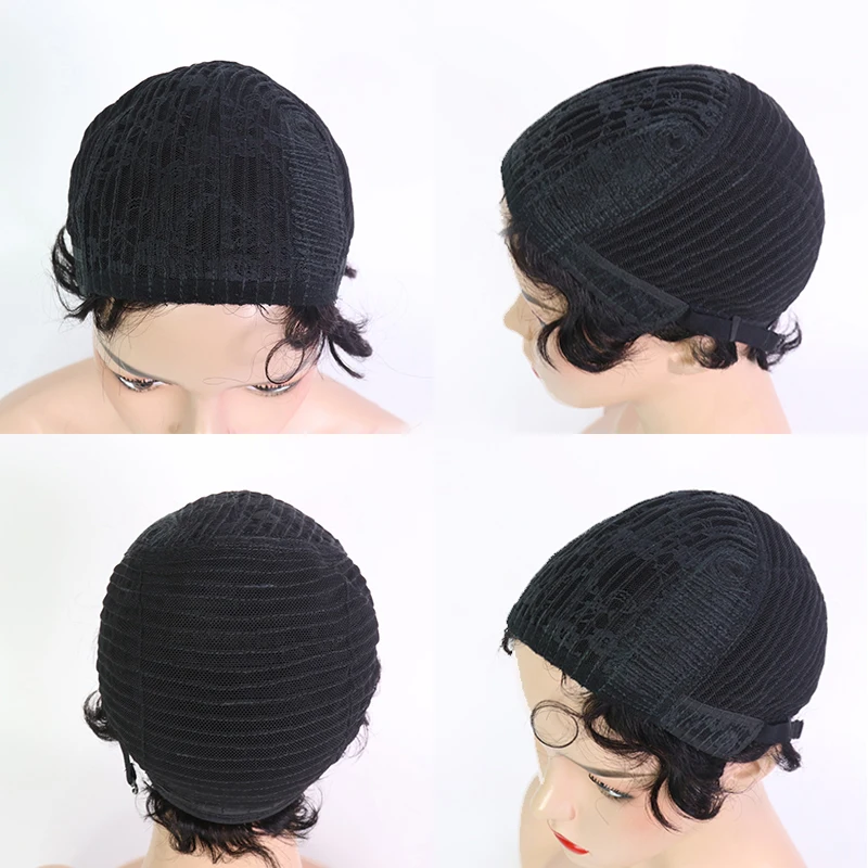 Короткие вьющиеся человеческие волосы 99J бордового коричневого цвета полностью