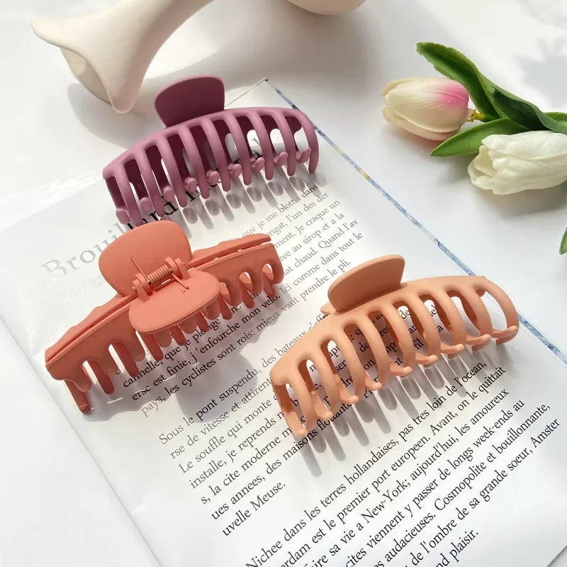 Sale Solid Color Claw Clip Large Barrette Crab Hair Claws Bath Clip Ponytail Clip For Women Girls Hair Accessories Gift