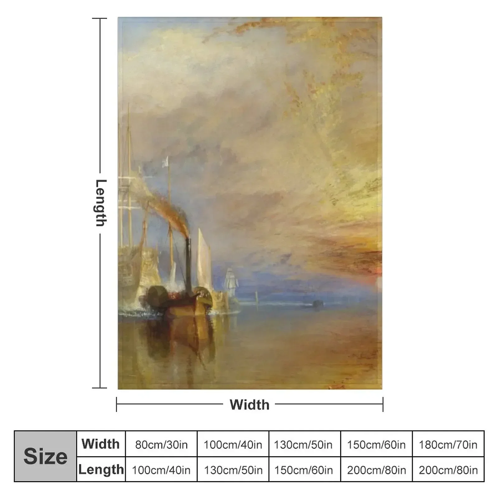 The Fighting Temeraire by J. М. W. Кирпич (1838) декоративное покрывало пушистые одеяла