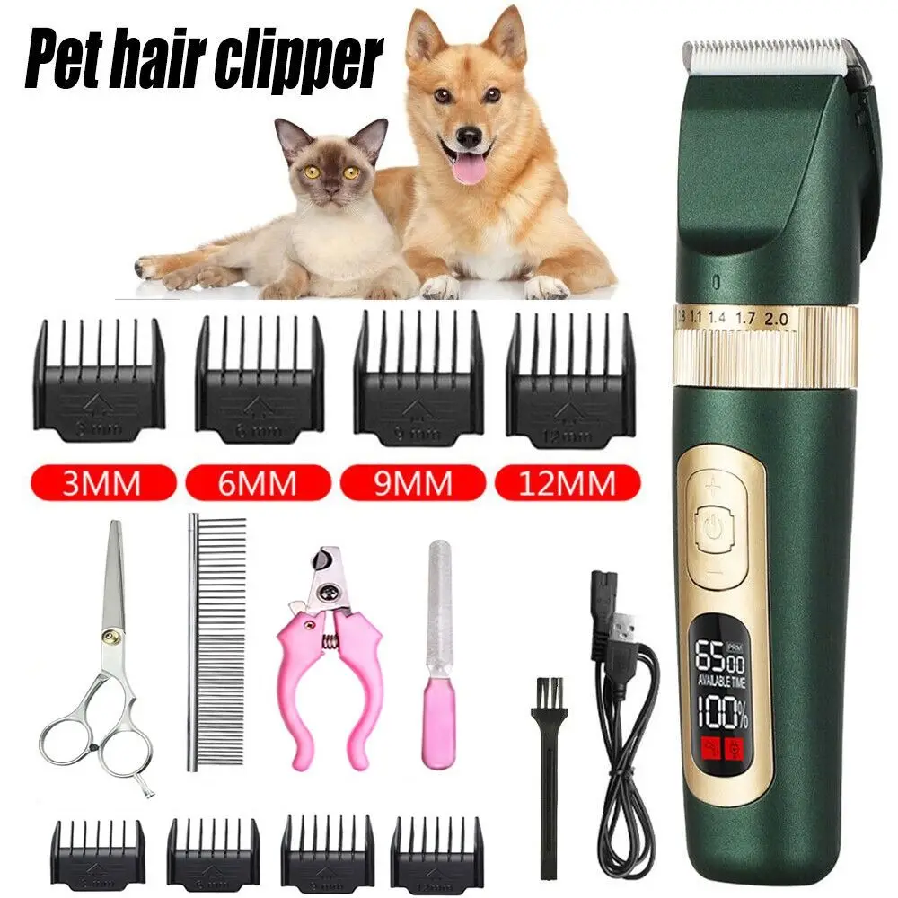 

Professional Pet Shaver Cat Dog Hair Cutter Trimmer Dog Grooming Kit Rechargeable Electrical Animal Pet Clippers Smart