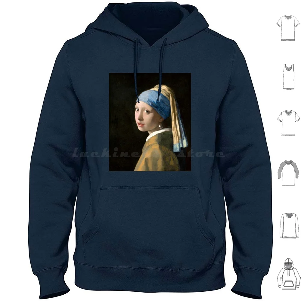 

27. Женская серьга с жемчугом Johann Vermeer (Ca. 1665) толстовка с капюшоном с изображением знаменитостей, хлопковая с длинным рукавом для девушки Йоха...
