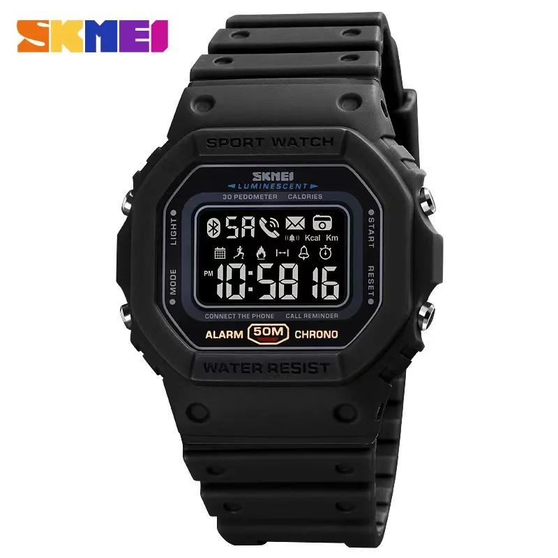 

SKMEI LED Pedometer Calorie Mens Tracker Chrono Waterproof Men Wristwatches Watch Fashion Sport Male Watches reloj hombre 1743