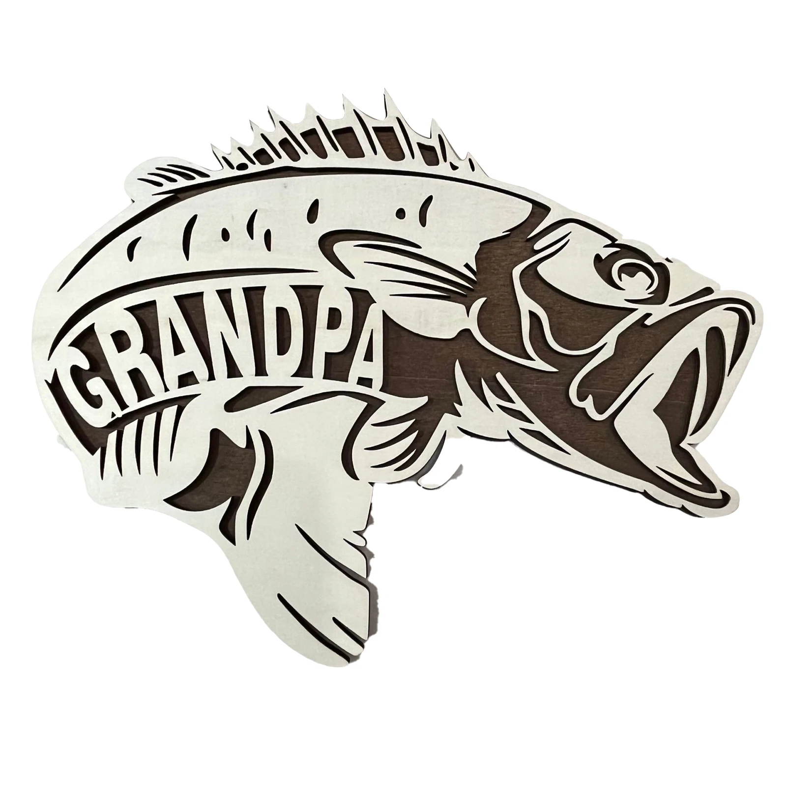 

Home Decor Wall Art Engraved Words Wooden Fish Bedroom Dad Papa Door Fathers Day Gift Uncle Grandpa Porch Sturdy Perch Sculpture