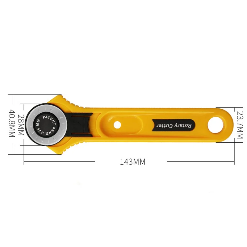 Режущий круглый нож для кожи 28 мм с набором лезвий для резки ткани.