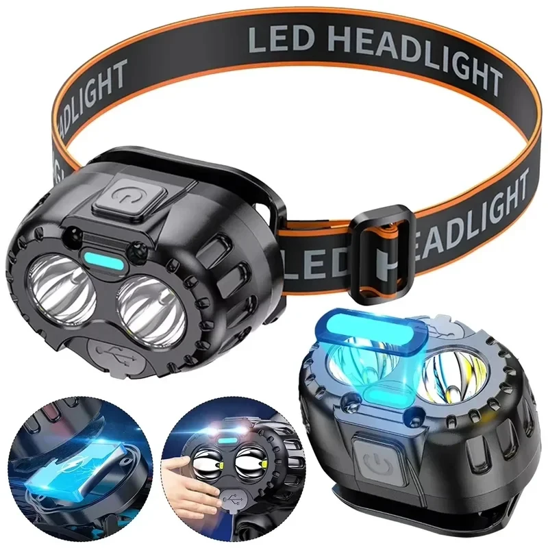 Фото Многофункциональный фонарь 250LM XPE LED, 1/2 шт., водонепроницаемый IPX4, 500 мАч, для рыбалки, кемпинга, походов, аварийного освещения №1