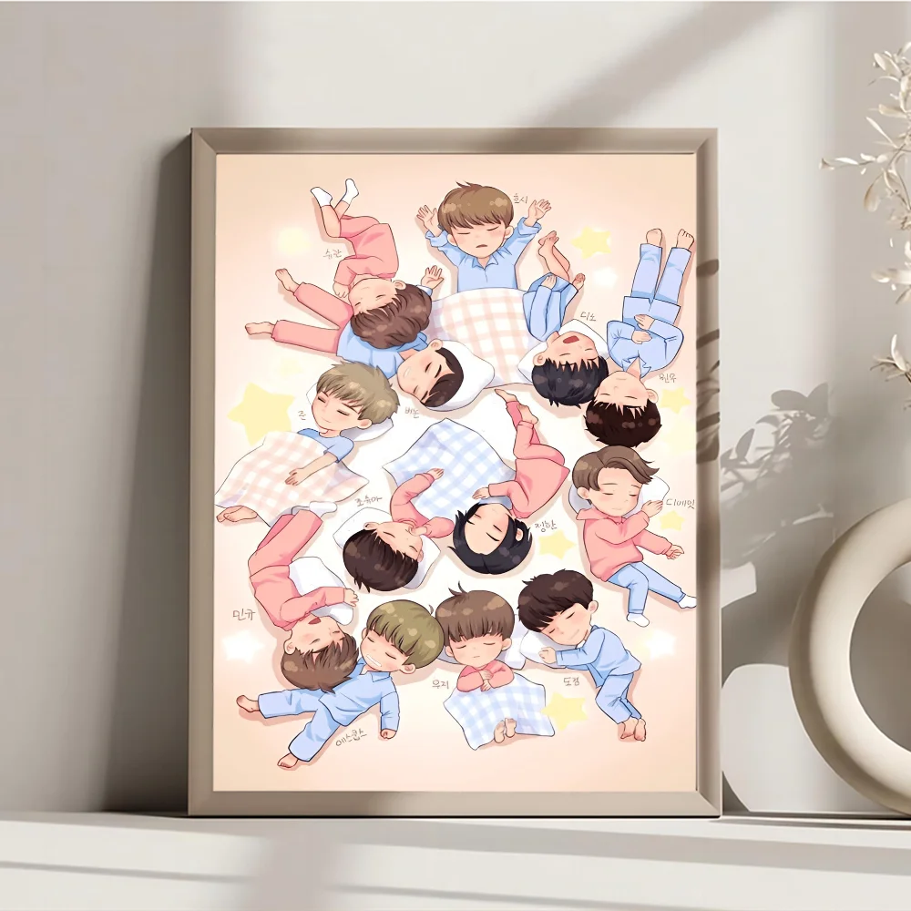 Семнадцать Kpop Ретро Плакат Растровая Крафт Бумага Diy Настенная Художественная