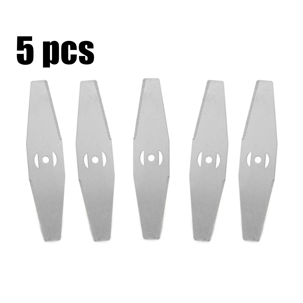 

5pcs Lawn Mower Saw Blade Metal Grass String Trimmer Head Replacement Blades Fittings Slotted Knife Garden Tool Parts Accessorie