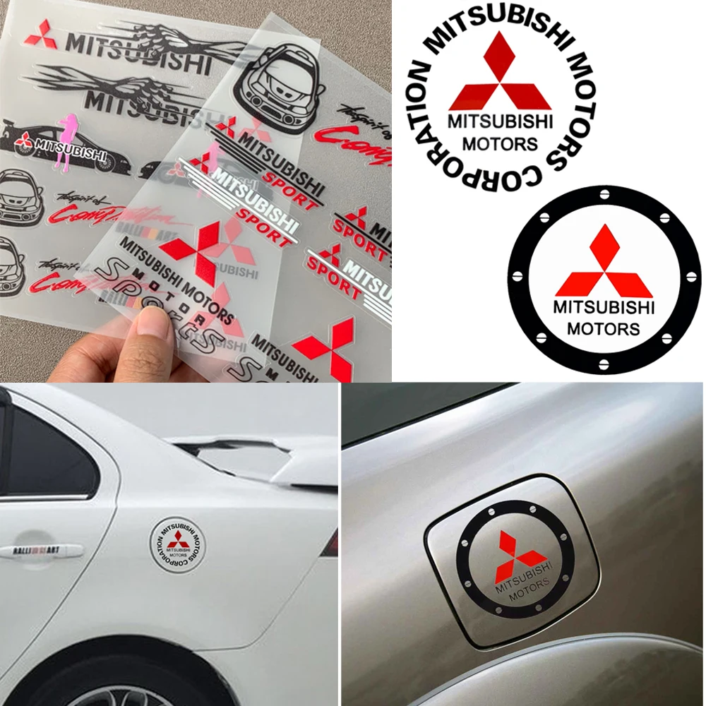 

Наклейка на топливный бак Ralliart, боковая Задняя эмблема автомобиля, значок, наклейка для Mitsubishi автомобиля